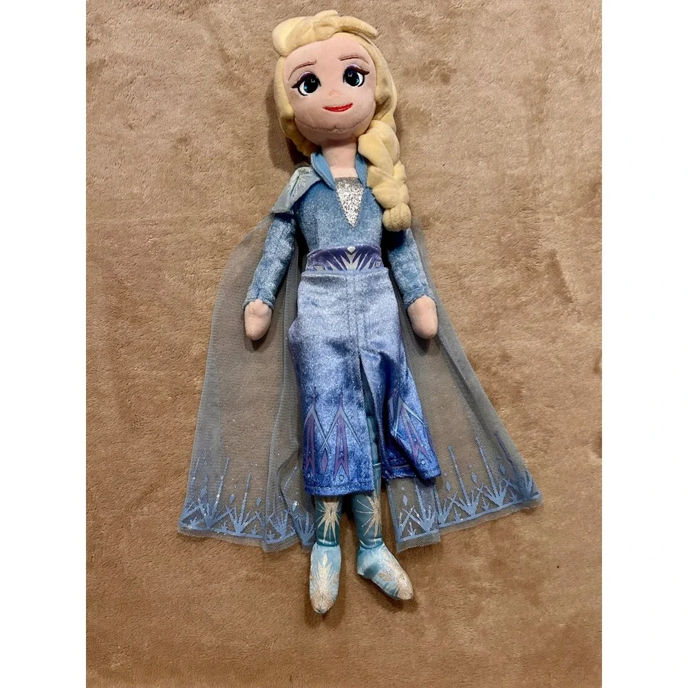 Ty Disney Frozen 2 Elsa Sparkle Soft Plush Doll Princess Glitter Snowflake